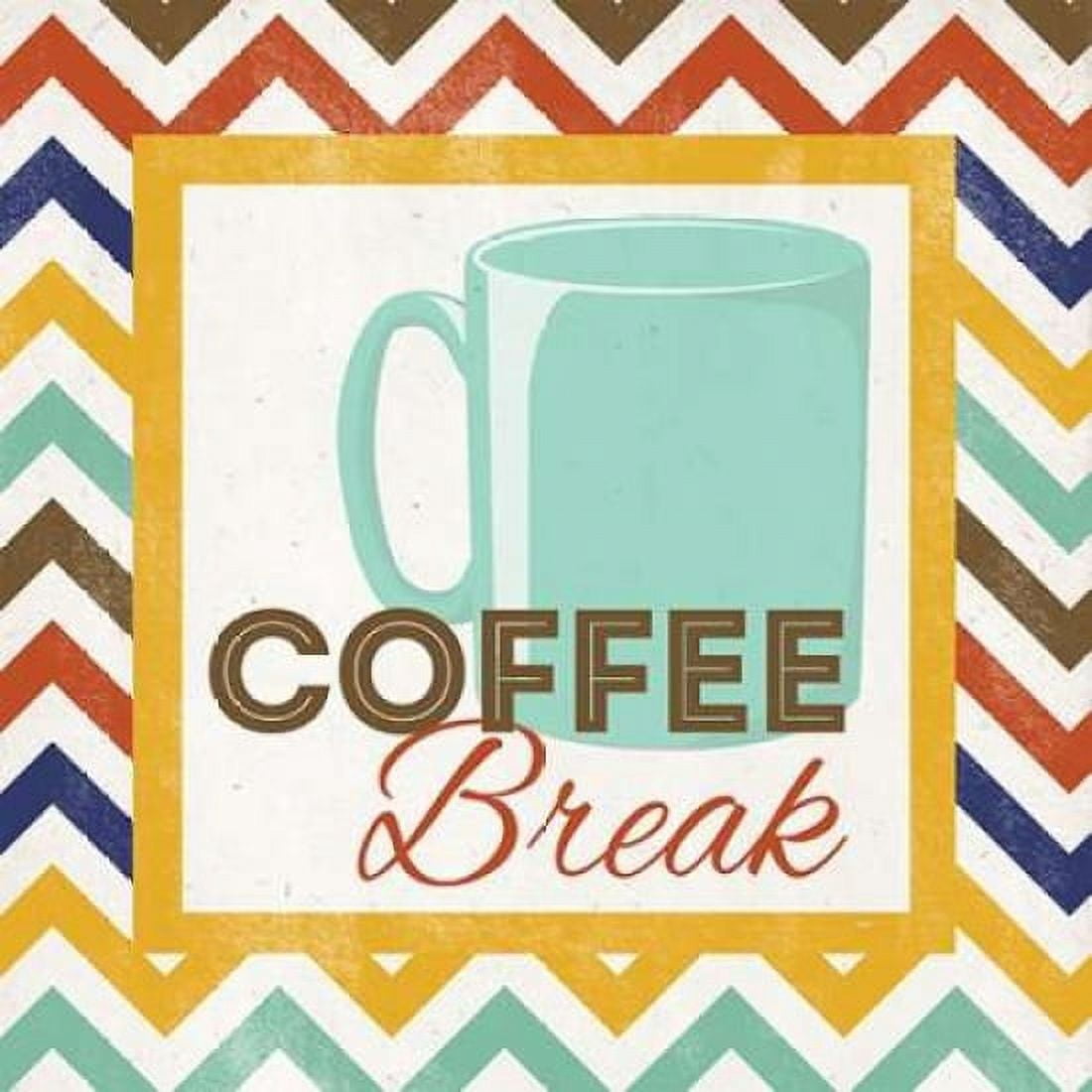 Chevron Coffee III Canvas Art - Sd Graphics Studio (24 x 24)