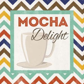 Chevron Coffee IV Canvas Art - Sd Graphics Studio (24 x 24)