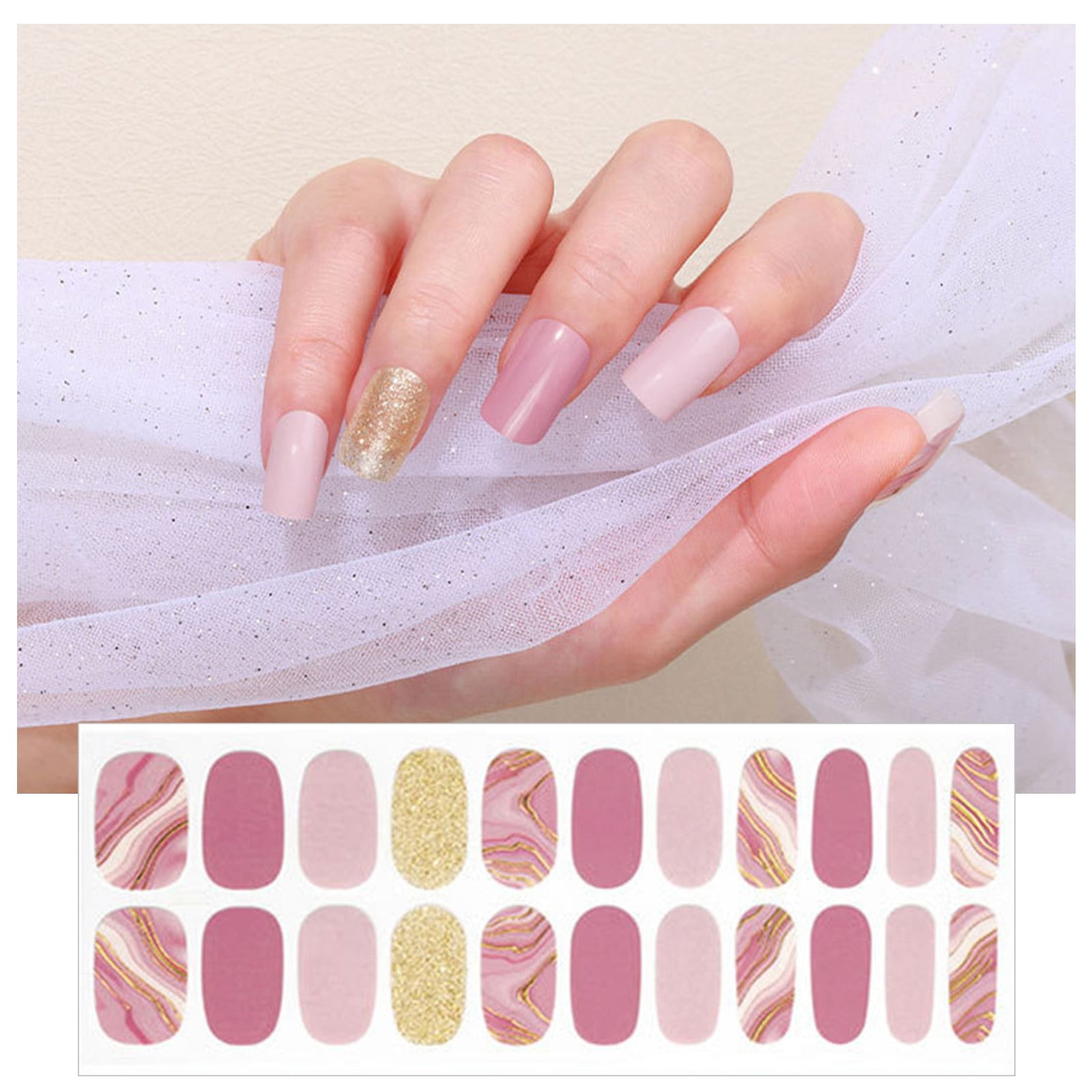 Rainbow Nail Stickers Gel Nail Forms Stickers Nail Stamper for Girls Ages 7-12 Nail Sticker Born Beauty Nail Wraps Nail Puncher Design for Polish Strips Fall Nails Design Rhinestone Stickers