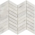 thumbnail image 1 of Chevron Crystal White Honed Marble Mosaic Tile, 1 of 1