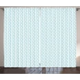 thumbnail image 1 of Ambesonne Chevron Curtains 2 Panel Set, Classic Compact Zigzags, 108" x 96", Pale Blue White, 1 of 3