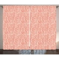 thumbnail image 1 of Ambesonne Chevron Curtains 2 Panel Set, Color Smear Lines Grunge, 108" x 84", Orange Off White, 1 of 3