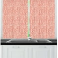 thumbnail image 1 of Chevron Curtains 2 Panels Set, Hand Drawn Color Smear Lines Grunge Effect Angled Composition Tribal Design, Window Drapes for Living Room Bedroom, 55W X 39L Inches, Orange Off White, by Ambesonne, 1 of 2