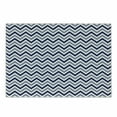thumbnail image 1 of Chevron Cutting Board, Geometrical Zig Zag Striped Pattern on White Background Modern Art Design, Decorative Tempered Glass Cutting and Serving Board, Small Size, Navy Blue White, by Ambesonne, 1 of 1