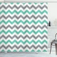 thumbnail image 1 of Chevron Decor Shower Curtain Set, Chevron Pattern Geometric Wavy Zigzag Herringbone Fashionable Illustration, Bathroom Accessories, 69W X 70L Inches, By Ambesonne, 1 of 4