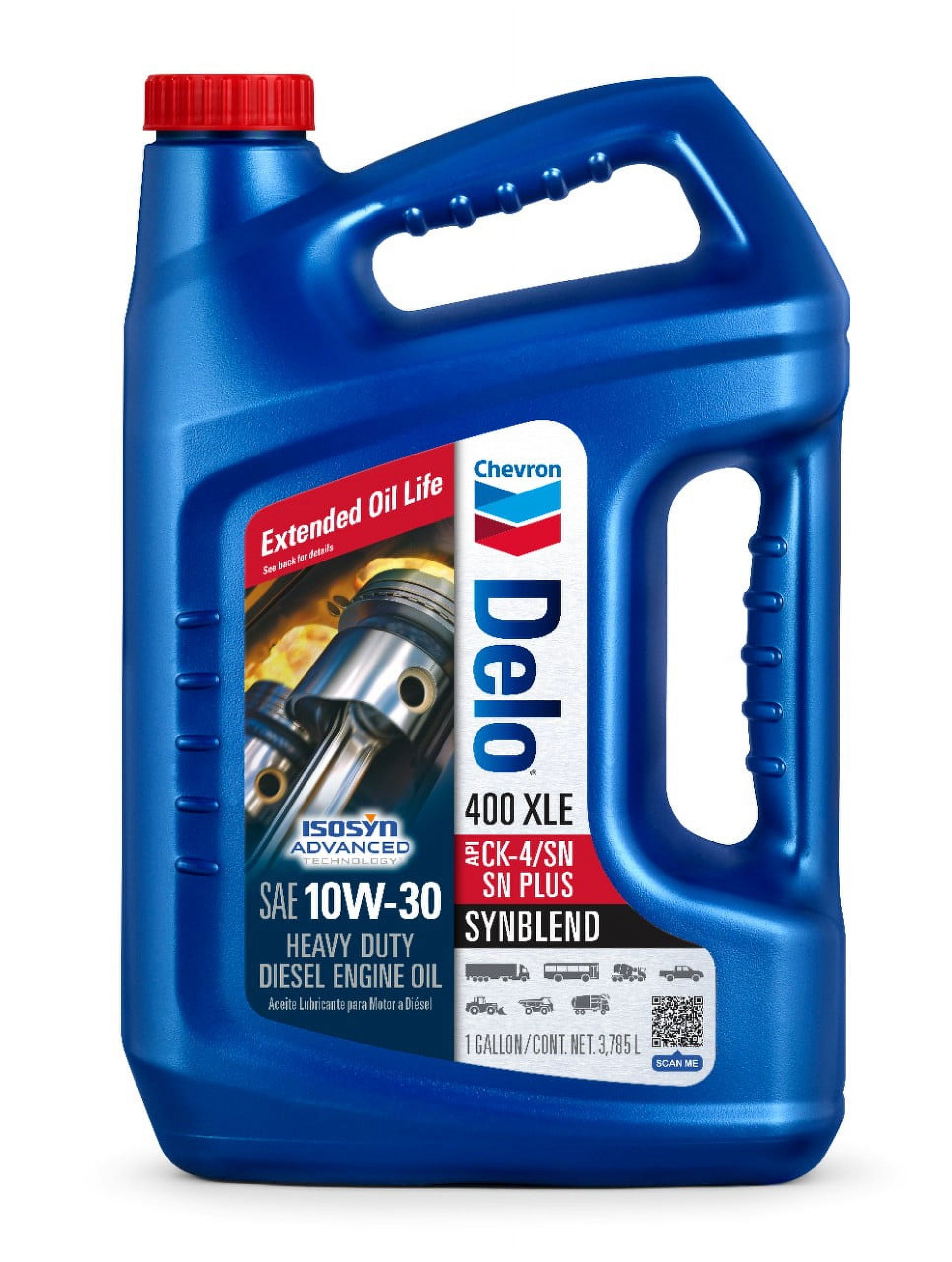 Chevron Delo 400 XLE SAE 10W-30, Heavy Duty Diesel Motor Oil. 1 Gallon