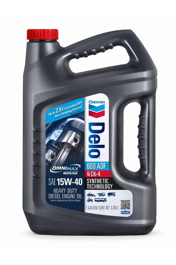 Chevron Delo 600 ADF 15W40 Heavy Duty Diesel Motor Oil, 1 Gallon