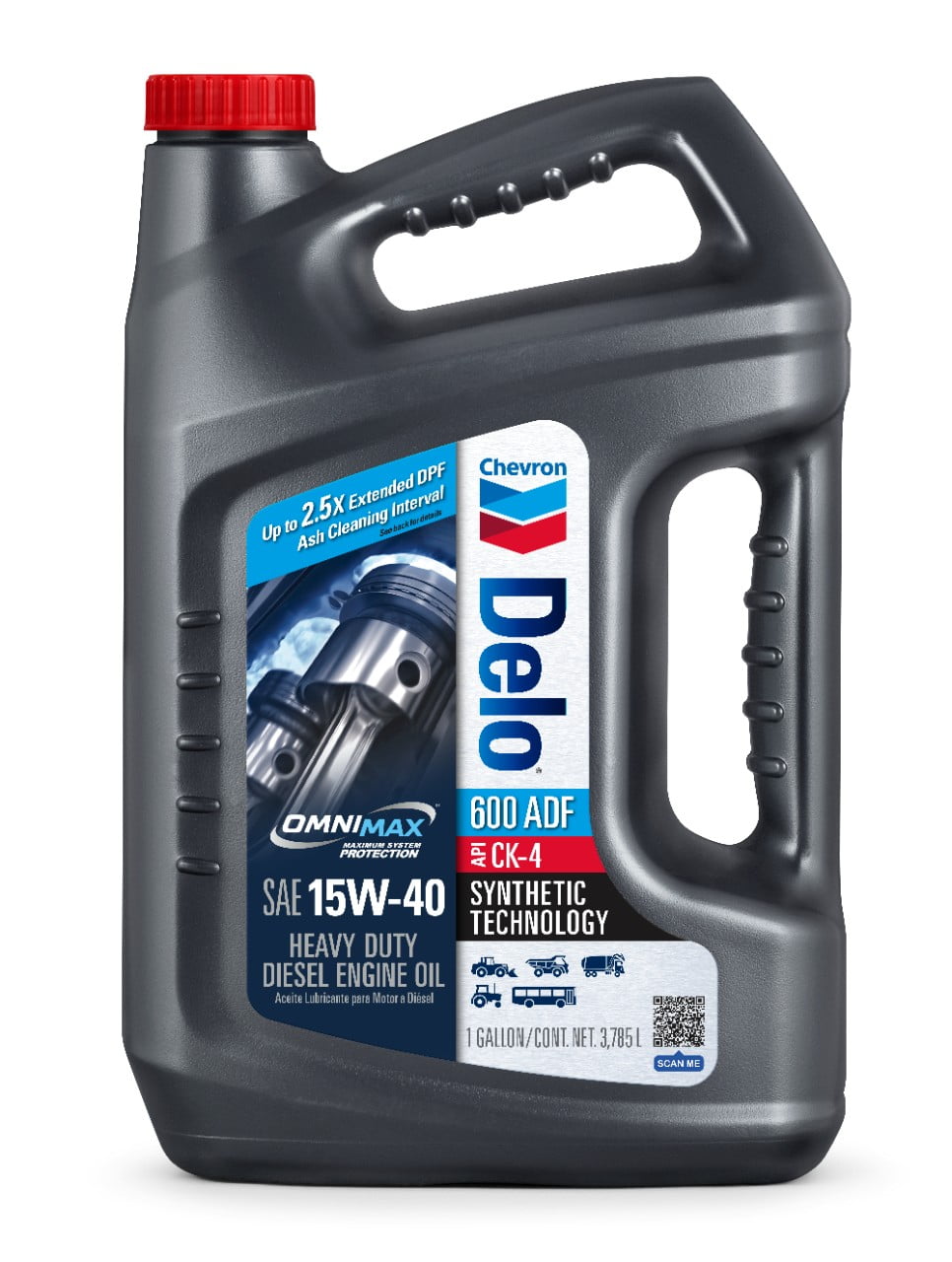 Chevron Delo 600 ADF 15W40 Heavy Duty Diesel Motor Oil, 1 Gallon