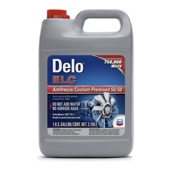 Chevron Delo ELC Antifreeze and Coolant Premixed 50/50 1gallon