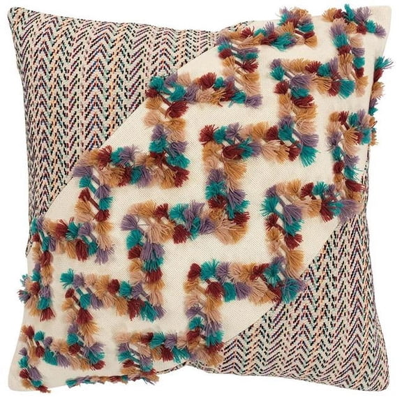 Chevron Diagonal Panel Throw Pillow, Multi Color