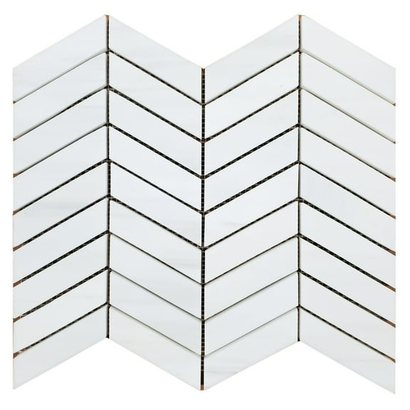 Chevron Dolomit Polished Marble Mosaic Tile