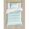 thumbnail image 1 of Chevron Duvet Cover Set, Classical Compact Design of Zigzags Upped Simplistic Texture Tile Horizontal, Decorative 2 Piece Bedding Set with 1 Pillow Shams, Twin Size, Pale Blue White, by Ambesonne, 1 of 3