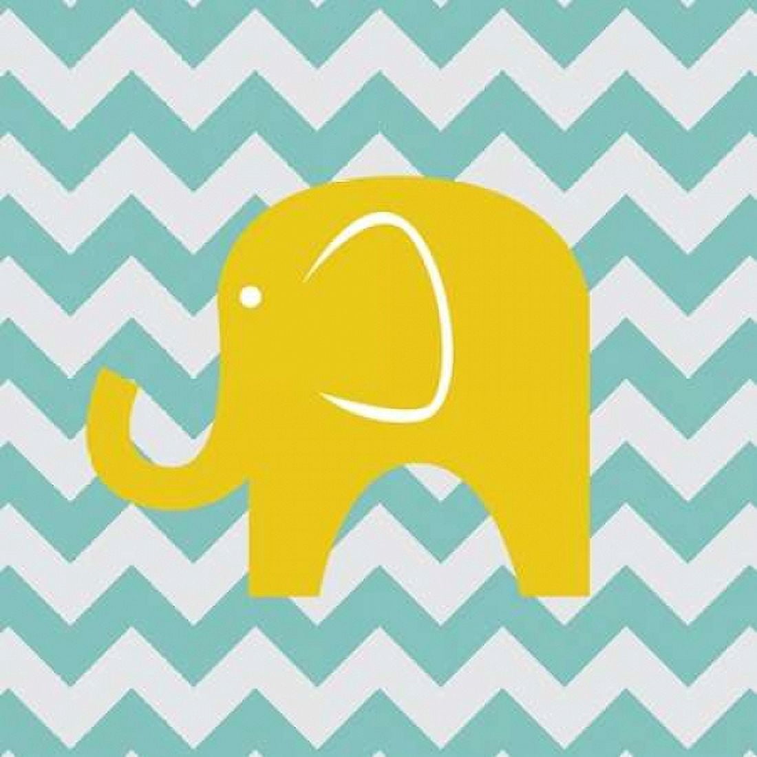 Chevron Elephant Canvas Art - N Harbick (24 x 24)