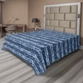 thumbnail image 1 of Ambesonne Chevron Flat Bedding Sheet Soft Top Sheet, Winter Zigzag Pattern Art, King, Violet Blue and Indigo, 1 of 1