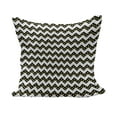 thumbnail image 1 of Chevron Fluffy Throw Pillow Cushion Cover, Black Zig Zag Chevron Pattern with Inner Stars Parallel Striped Lines Art Print, Decorative Square Accent Pillow Case, 18" x 18", White Yellow, by Ambesonne, 1 of 5