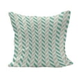 thumbnail image 1 of Chevron Fluffy Throw Pillow Cushion Cover, Chevron Herringbone Pattern Springtime Freshness Classic Stripe Art, Decorative Square Accent Pillow Case, 20" x 20", Sea Green Eggshell White, by Ambesonne, 1 of 5