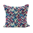 thumbnail image 1 of Chevron Fluffy Throw Pillow Cushion Cover, Zigzag Pattern Downward Parallel Lines Hipster Bohemian Style Grunge Illustration, Decorative Square Accent Pillow Case, 36" x 36", Multicolor, by Ambesonne, 1 of 5