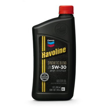 Chevron Havoline 5W-30 Synthetic Blend Motor Oil, 1 Quart