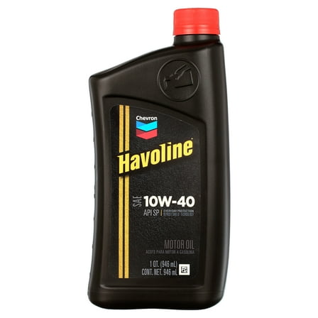 Chevron Havoline Conventional Motor Oil 10W-40, 1 Quart Bottle