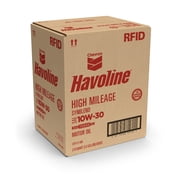 Chevron Havoline High Mileage SynBlend Motor Oil 10W-30, 6 Qt Smart Change Box Case 2-Pack