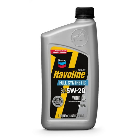 Chevron Havoline Pro-DS Full Synthetic Motor Oil 5W-20, 1 Quart Bottle