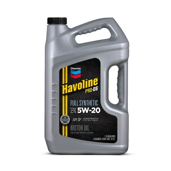 Chevron Havoline Pro-DS Full Synthetic Motor Oil 5W-20, 5 Quart Bottle
