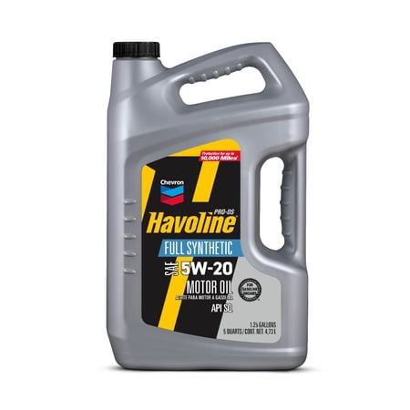 Chevron Havoline Pro-DS Full Synthetic Motor Oil 5W-20, 5 Quart Bottle