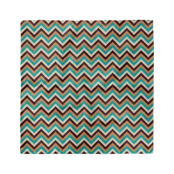 Chevron Head Scarf, Retro Color Zigzag Line, Head Wrap, 3 Sizes, by Ambesonne