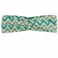thumbnail image 1 of Chevron Headband, Zigzag Stripes Pattern Angular Design Retro Design Inspirations, Elastic and Soft Women's Bandana for Sports and Everyday Use, Grey Red Coconut, by Ambesonne, 1 of 3