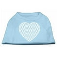 thumbnail image 1 of Chevron Heart Screen Print Dog Shirt, Baby Blue - Medium, 1 of 1