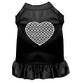 thumbnail image 1 of Pet Dog  Cat Dress Screen Printed, "Chevron Heart", 1 of 11