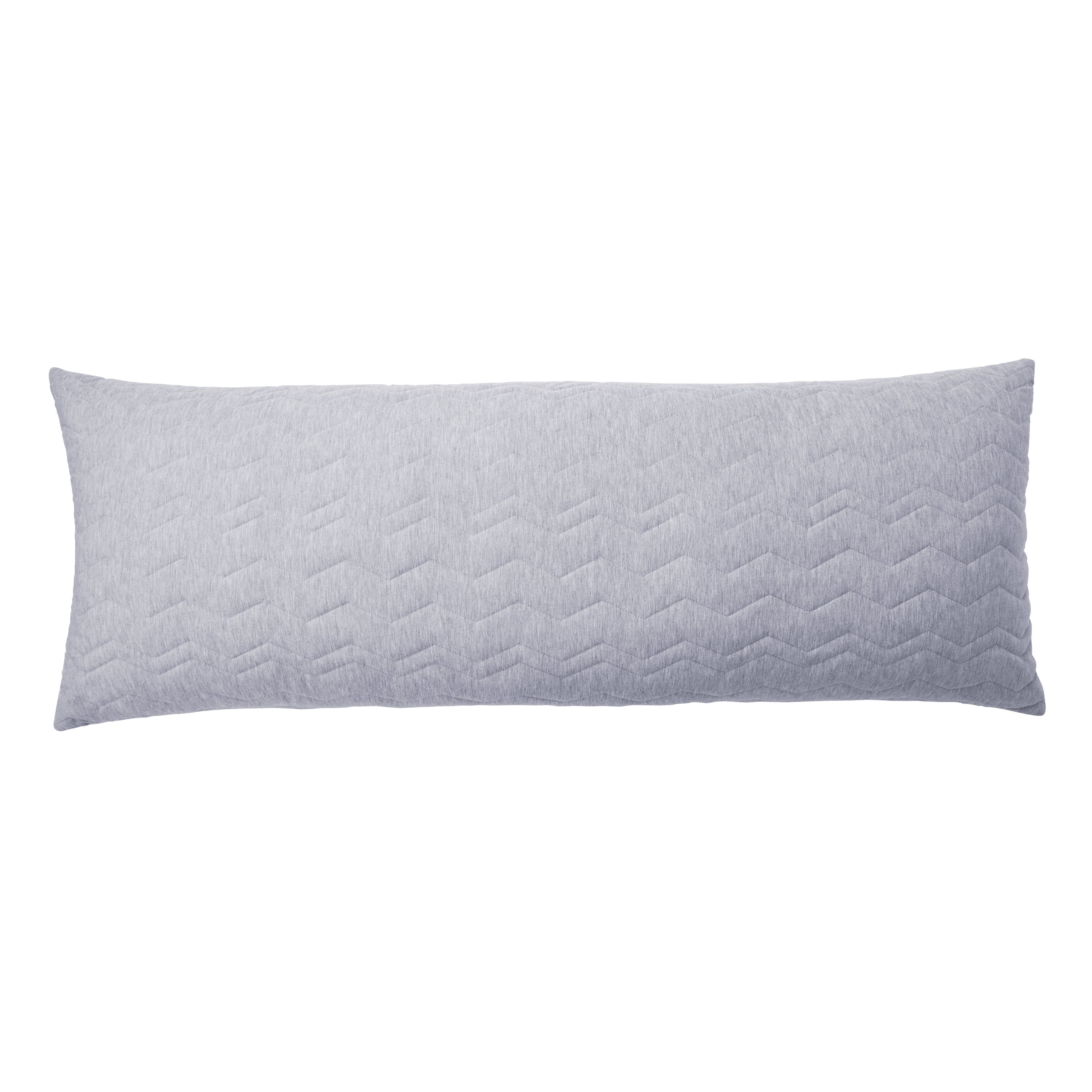 Chevron Jersey Grey Comfort Body Pillow, 52"x20"
