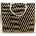 thumbnail image 1 of Chevron Jute Tote Bag 20X7 X18 Natural Black-,, 1 of 1