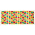 thumbnail image 1 of Chevron Kitchen Mat, Energetic Colorful Geometry Chevron Stripes Pattern Hipster Fashion Design Art, Plush Decorative Kitchen Mat with Non Slip Backing, 47" X 19", Multicolor, by Ambesonne, 1 of 1