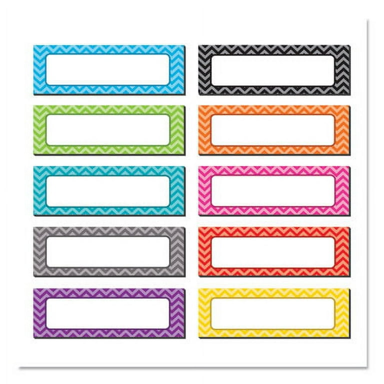 Chevron Labels Magnetic Accents, 10 Assorted Colors, 4.75 Chevron Labels Magnetic Accents, 10 Assorted Colors, 4.75