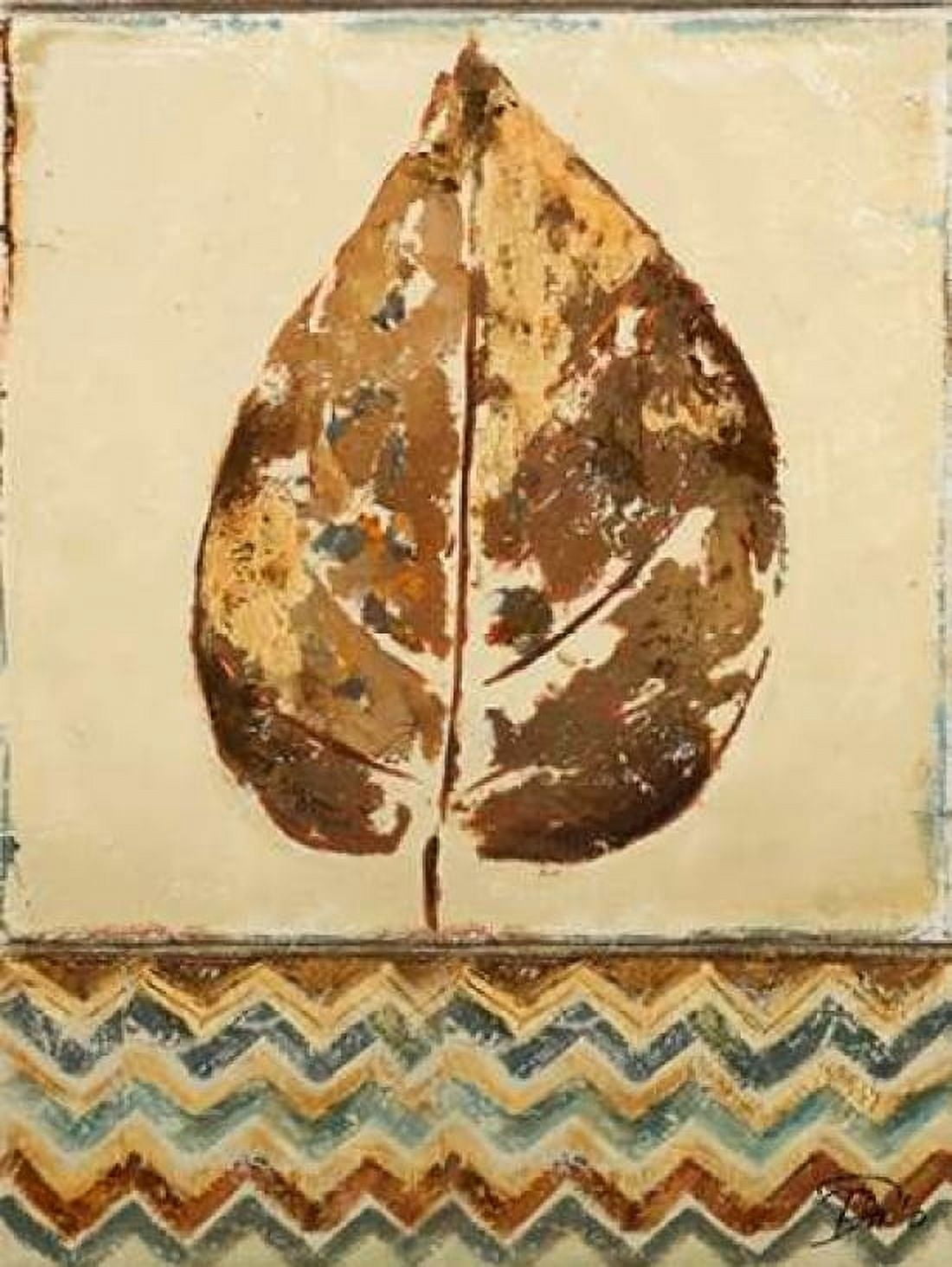 Chevron Leaf I Canvas Art - Patricia Pinto (18 x 24)
