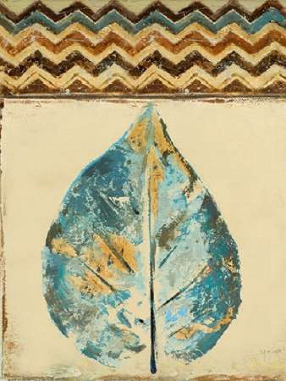 Chevron Leaf II Canvas Art - Patricia Pinto (18 x 24)