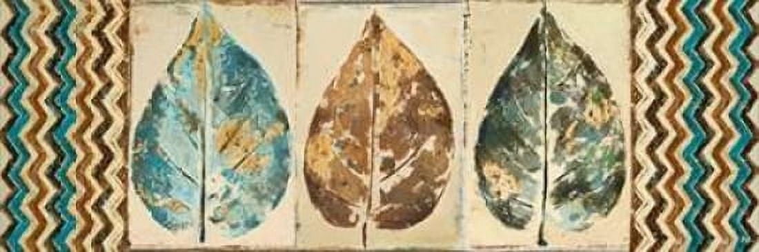 Chevron Leaves Panel I Canvas Art - Patricia Pinto (12 x 36)
