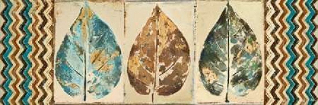 Chevron Leaves Panel I Canvas Art - Patricia Pinto (8 x 24)