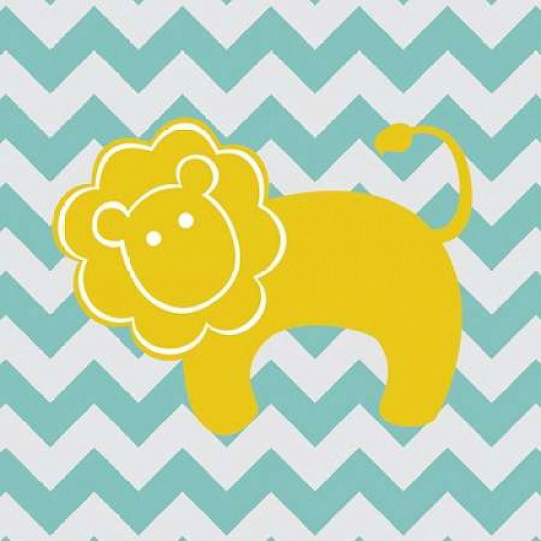 Chevron Lion Canvas Art - N Harbick (24 x 24)