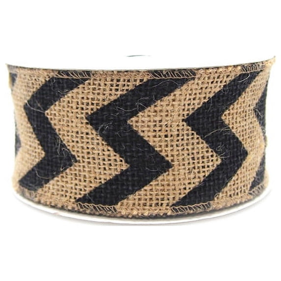 Chevron Natural Burlap Roll, 2-1/2-inch, 10-yard