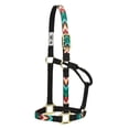 thumbnail image 1 of Weaver Leather Double-Ply Nylon Halter - Rolled Throat & Brass Hardware Chevron / Small Horse, 1 of 2