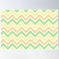 thumbnail image 1 of Chevron Pattern. Pastel Green Orange Yellow Color Poster Wall Art, Modern Wall Decor For Living Room Bedroom, 12x18 UNFRAMED, 1 of 3