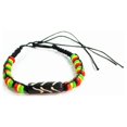 thumbnail image 1 of Chevron Pattern & Rasta Vibes Friendship Bracelet, 1 of 1