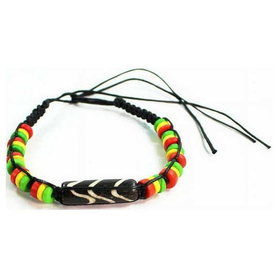 Chevron Pattern & Rasta Vibes Friendship Bracelet