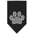 thumbnail image 1 of Chevron Paw Screen Print Bandana, Black - Large, 1 of 1