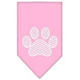 thumbnail image 1 of Chevron Paw Screen Print Bandana, Light Pink - Small, 1 of 1
