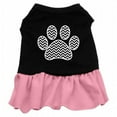 thumbnail image 1 of Chevron Paw Screen Print Dress Black with Pink - Extra Large, 1 of 1