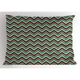 thumbnail image 1 of Chevron Pillow Sham Horizontal Zigzag Line Pattern Striped and Contrast Colored Winter Fashion Design, Decorative Standard Queen Size Printed Pillowcase, 30 X 20 Inches, Multicolor, by Ambesonne, 1 of 2