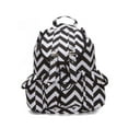 thumbnail image 1 of Chevron Print Rucksack Style Backpack - Black/White, 1 of 1